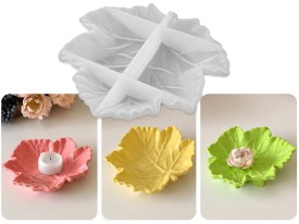 Molde silicona plato hoja nervaduras